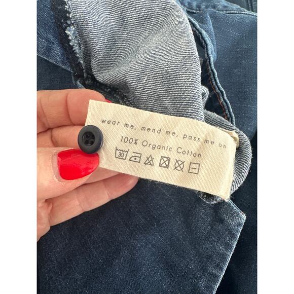 Beaumont Organic Cotton Denim Button Down Overshirt Size XS - Picture 11 of 11